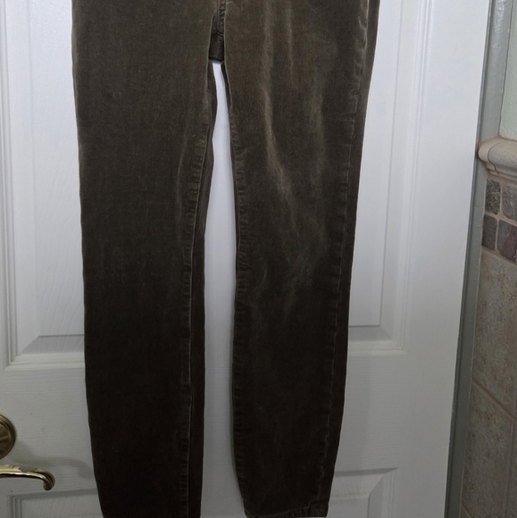 Anthropologie Pilco Green Button Fly Corduroy Skinny Pants Contemporary Size 28 - Picture 4 of 9